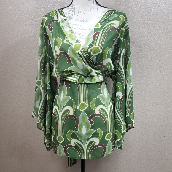 Lane Bryant Tops - Lane Bryant Green Paisley Tunic Top Size 18/20